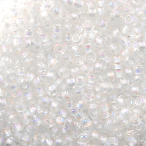 Preciosa Seed Beads 11/0 2 mm - Crystal AB Silver Lined x 20 g