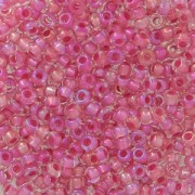 Preciosa Seed Beads 11/0 2 mm - Crystal AB Hot Pink Lined x 20 g