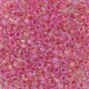 Preciosa Seed Beads 11/0 2 mm - Crystal AB Hot Pink Lined x 20 g
