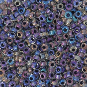 Preciosa Seed Beads 11/0 2 mm - Crystal AB Black Lined x 20 g