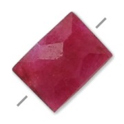 Faceted dyed rectangle imitation ruby 5x7 mm x1|raw }}