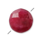 Faceted dyed puck imitation ruby 6 mm x1|raw }}