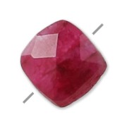 Faceted dyed square imitation ruby 6 mm x1|raw }}