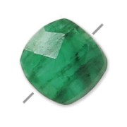 Faceted dyed square imitation Emerald 6 mm x1