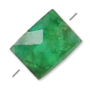 Emerald faceted imitation dyed rectangle 5x7 mm x1|raw }}