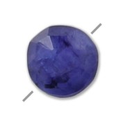 Faceted dyed Sillimanite puck imitation Saphir 6 mm x1|raw }}