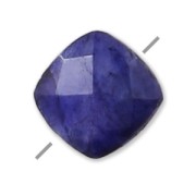 Faceted dyed square Sillimanite imitation Saphir 6 mm x1