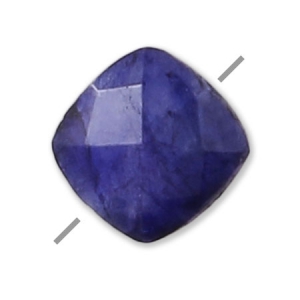 Faceted dyed square Sillimanite imitation Saphir 6 mm x1