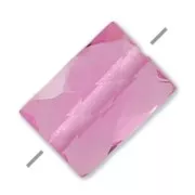 Rectangular faceted bead 5x7 mm imitation gem - Hydro Tourmaline Rose x1