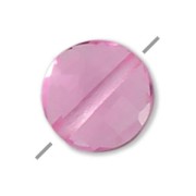 Round faceted bead - 6 mm imitation gem - Hydro Tourmaline Rose x1|raw }}