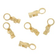 Mini end clip 0.5 to 0.9 mm 3 micron gold plated x6|raw }}