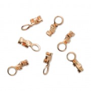 925 Sterling Silver Mini end clip 0.5 to 0.9 mm 3 micron rose gold plated x6|raw }}