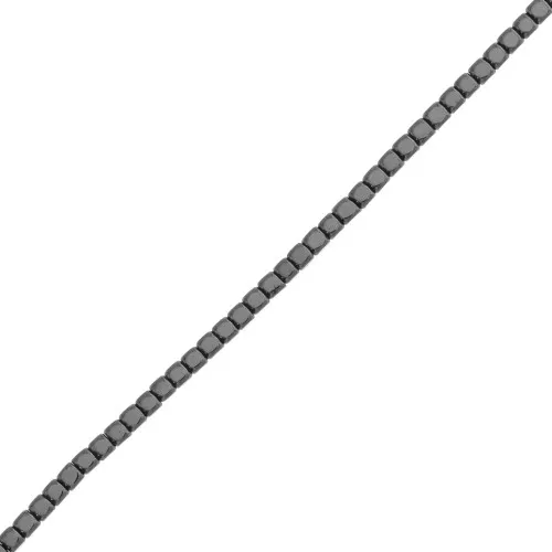 2x2mm Mini-beads imitation hematite cube beads - hematite x39 cm