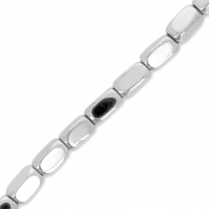 2x3.8mm Mini-beads imitation hematite rectangle beads - Labrador x38 cm
