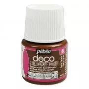 Opaque acrylic decorative paint - Deco Gloss by Pébéo - Chocolate nr 144 x 45ml