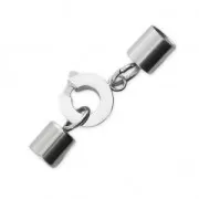Stainless steel handcuff clasp for 3.5mm cord x1
