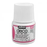 Opaque acrylic decorative paint - Deco Matt by Pébéo - White nr 041 x 45ml