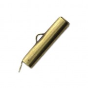 20 mm Slide End Tube for bead-weaving - Bronze Tone  x1|raw }}