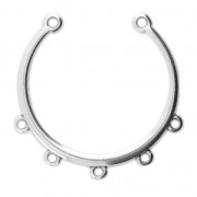 5 loops spacer to be customized 34x32 mm Antique Silver Plating x1