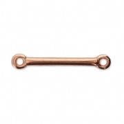 Rod spacer 2 loops 18x3 mm Rose Gold Tone x1