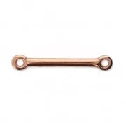 Rod spacer 2 loops 18x3 mm Rose Gold Tone x1