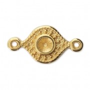 Spacer 2 loops for PureCrystal cabochon 1028/1088 3 mm fine Gold plated x1|raw }}