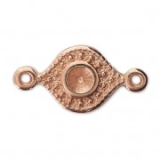 Spacer 2 loops for PureCrystal cabochon 1028/1088 3 mm Rose Gold Tone x1