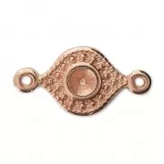 Spacer 2 loops for PureCrystal cabochon 1028/1088 3 mm Rose Gold Tone x1