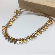 Metal bead 7 mm fine Gold plated x1