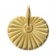 Fan pendant 21x20 mm fine Gold plated x1
