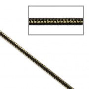 Two-tone snake mesh chain 1.7 mm Black/Gold Tone x1m|raw }}