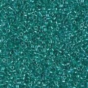 Miyuki Delica 11/0 DB0918 - Sparkling Dark Aqua Green Lined Crystal x8g