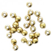 Sterling silver round beads 1.8 mm fine gold plated 24 carats 0.5 microns x100