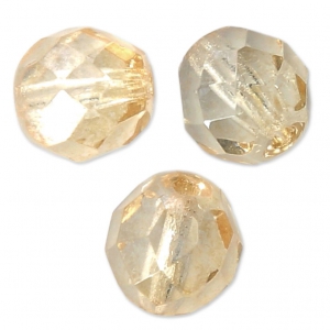 faceted round beads 8mm Luster Topaz Gold x20