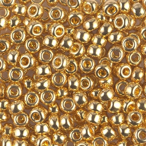 Miyuki Seed beads 6/0 196 - 24kt Gold Plated x5g