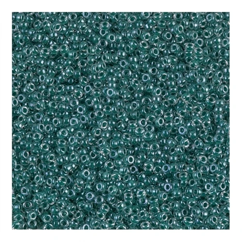 Miyuki seed beads 15/0 217 - Forest Green Lined Crystal x8g