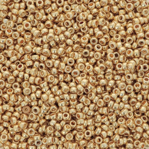 Miyuki Seed beads 15/0 1052 - Galvanized Gold x8g