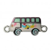 Bus spacer 2 loops with epoxy resin 25 mm Silver Tone x1|raw }}