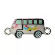 Bus spacer 2 loops with epoxy resin 25 mm Silver Tone x1