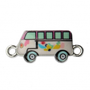 Bus spacer 2 loops with epoxy resin 25 mm Silver Tone x1