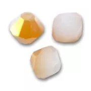 PureCrystal 5328 Crystal Bicones 3mm White Alabaster Brandy x50