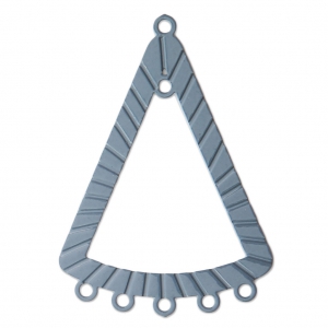 Dyed triangle laser cut spacer 36x25 mm Petrol Grey x1
