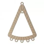 Dyed triangle laser cut spacer 36x25 mm Powder Almond x1