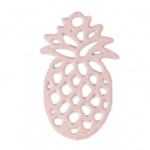 Dyed laser cut pineapple charm 15x9 mm Light Rose x1