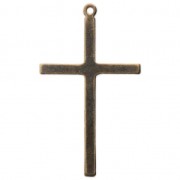 Brass cross pendant  40x23 mm Bronze Tone x1