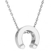 925 Sterling Silver slider bead / bead for 2 mm cord - Horseshoe x1