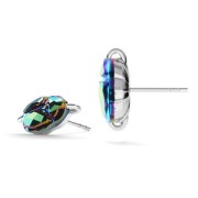 925 Sterling Silver Earstuds with setting for Scarab Bead 5728 x2