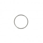 Mounting round element for beadweaving 20 mm European made - Silver Tone x1