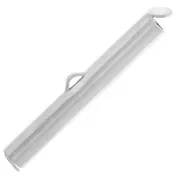 30mm Slide End Tube for bead-weaving - Silver Tone x1