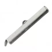30mm Slide End Tube for bead-weaving - Antique Silver Tone x1